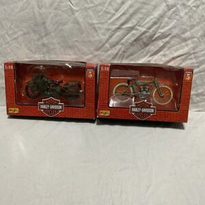 2-Maisto Harley-Davidson Series 5 1909 Twin 5D V-Twin 1-18 scale&flat Head